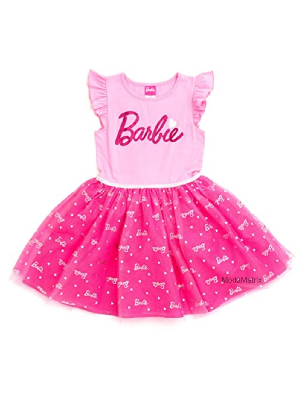 Barbie Girls Glitter Tutu Dress Toddler to Big Kid Cotton Blend